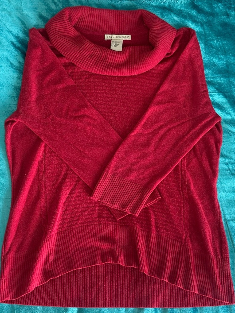 Requirements Women's Cowl Neck Sweater in Red